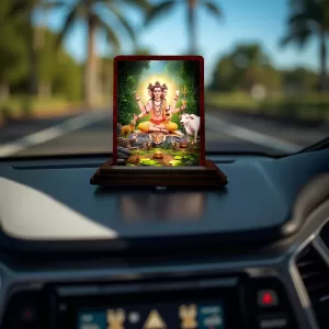 Car Desk/Table Top Lord Dattatreya Wooden Photo Stand 3x4 Inches, Compact & Stylish Spiritual Display For Car, Home & Office (Pack Of 1) (F14337) Car Desk/Table Top Lord Dattatreya Wooden Photo Stand 3x4 Inches, Compact & Stylish Spiritual Display For Car, Home & Office (Pack Of 1) (F14337)