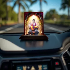Car Desk/Table Top Lord Dattatreya Wooden Photo Stand 3x4 Inches, Compact & Stylish Spiritual Display For Car, Home & Office (Pack Of 1) (F14338) Car Desk/Table Top Lord Dattatreya Wooden Photo Stand 3x4 Inches, Compact & Stylish Spiritual Display For Car, Home & Office (Pack Of 1) (F14338)