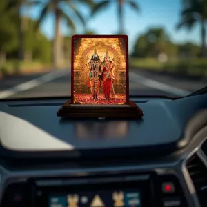 Car Desk/Table Top Lord Venkateswara With Goddess Lakshmi. Wooden Photo Stand 3x4 Inches, Compact & Stylish Spiritual Display For Car, Home & Office (Pack Of 1) (F14359) Car Desk/Table Top Lord Venkateswara With Goddess Lakshmi. Wooden Photo Stand 3x4 Inches, Compact & Stylish Spiritual Display For Car, Home & Office (Pack Of 1) (F14359)