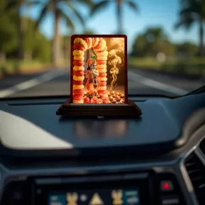 Car Desk/Table Top Lord Krishna Wooden Photo Stand 3x4 Inches, Compact & Stylish Spiritual Display For Car, Home & Office (Pack Of 1) (F14399) Car Desk/Table Top Lord Krishna Wooden Photo Stand 3x4 Inches, Compact & Stylish Spiritual Display For Car, Home & Office (Pack Of 1) (F14399)