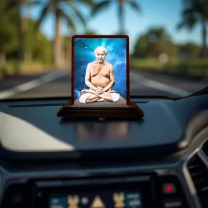 Car Desk/Table Top Lahiri Mahasaya Wooden Photo Stand 3x4 Inches, Compact & Stylish Spiritual Display For Car, Home & Office (Pack Of 1) (F14433) Car Desk/Table Top Lahiri Mahasaya Wooden Photo Stand 3x4 Inches, Compact & Stylish Spiritual Display For Car, Home & Office (Pack Of 1) (F14433)
