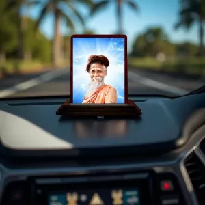 Car Desk/Table Top Sri Sri SitaRamdas OmkarNath Wooden Photo Stand 3x4 Inches, Compact & Stylish Spiritual Display For Car, Home & Office (Pack Of 1) (F14437) Car Desk/Table Top Sri Sri SitaRamdas OmkarNath Wooden Photo Stand 3x4 Inches, Compact & Stylish Spiritual Display For Car, Home & Office (Pack Of 1) (F14437)