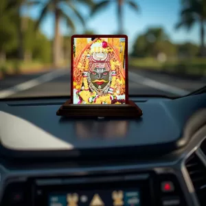 Car Desk/Table Top Mahakaleshwar Jyotirlinga Wooden Photo Stand 3x4 Inches, Compact & Stylish Spiritual Display For Car, Home & Office (Pack Of 1) (F14438) Car Desk/Table Top Mahakaleshwar Jyotirlinga Wooden Photo Stand 3x4 Inches, Compact & Stylish Spiritual Display For Car, Home & Office (Pack Of 1) (F14438)