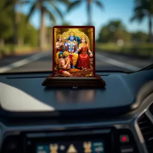 Car Desk/Table Top Lord Rama Sita Wooden Photo Stand 3x4 Inches, Compact & Stylish Spiritual Display For Car, Home & Office (Pack Of 1) (F14445) Car Desk/Table Top Lord Rama Sita Wooden Photo Stand 3x4 Inches, Compact & Stylish Spiritual Display For Car, Home & Office (Pack Of 1) (F14445)