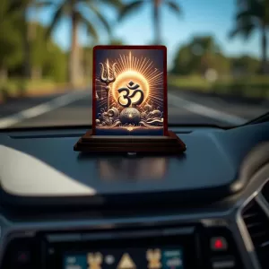 Car Desk/Table Top Om Symbol Wooden Photo Stand 3x4 Inches, Compact & Stylish Spiritual Display For Car, Home & Office (Pack Of 1) (F14449) Car Desk/Table Top Om Symbol Wooden Photo Stand 3x4 Inches, Compact & Stylish Spiritual Display For Car, Home & Office (Pack Of 1) (F14449)