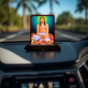 Car Desk/Table Top Swami Nigamananda Paramahansa Wooden Photo Stand 3x4 Inches, Compact & Stylish Spiritual Display For Car, Home & Office (Pack Of 1) (F14455) Car Desk/Table Top Swami Nigamananda Paramahansa Wooden Photo Stand 3x4 Inches, Compact & Stylish Spiritual Display For Car, Home & Office (Pack Of 1) (F14455)