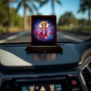 Car Desk/Table Top Lord Dattatreya Wooden Photo Stand 3x4 Inches, Compact & Stylish Spiritual Display For Car, Home & Office (Pack Of 1) (F14469) Car Desk/Table Top Lord Dattatreya Wooden Photo Stand 3x4 Inches, Compact & Stylish Spiritual Display For Car, Home & Office (Pack Of 1) (F14469)