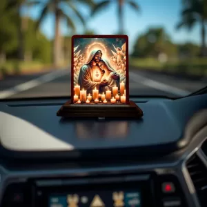 Car Desk/Table Top Lord Jesus Wooden Photo Stand 3x4 Inches, Compact & Stylish Spiritual Display For Car, Home & Office (Pack Of 1) (F14471) Car Desk/Table Top Lord Jesus Wooden Photo Stand 3x4 Inches, Compact & Stylish Spiritual Display For Car, Home & Office (Pack Of 1) (F14471)