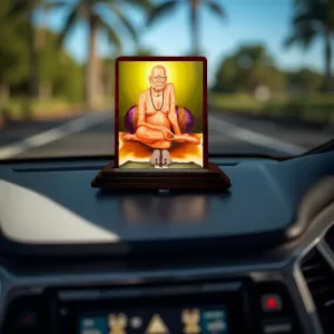 Car Desk/Table Top Swami Samarth Wooden Photo Stand 3x4 Inches, Compact & Stylish Spiritual Display For Car, Home & Office (Pack Of 1) (F14493) Car Desk/Table Top Swami Samarth Wooden Photo Stand 3x4 Inches, Compact & Stylish Spiritual Display For Car, Home & Office (Pack Of 1) (F14493)
