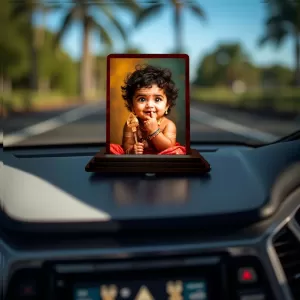 Car Desk/Table Top Lord Murugan Wooden Photo Stand 3x4 Inches, Compact & Stylish Spiritual Display For Car, Home & Office (Pack Of 1) (F14508) Car Desk/Table Top Lord Murugan Wooden Photo Stand 3x4 Inches, Compact & Stylish Spiritual Display For Car, Home & Office (Pack Of 1) (F14508)