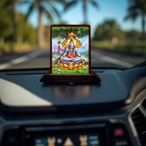 Car Desk/Table Top Lord Shiva Wooden Photo Stand 3x4 Inches, Compact & Stylish Spiritual Display For Car, Home & Office (Pack Of 1) (F14534) Car Desk/Table Top Lord Shiva Wooden Photo Stand 3x4 Inches, Compact & Stylish Spiritual Display For Car, Home & Office (Pack Of 1) (F14534)