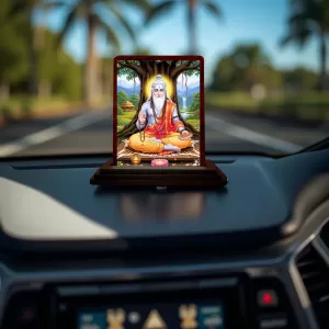 Car Desk/Table Top Vyasa Maharshi Wooden Photo Stand 3x4 Inches, Compact & Stylish Spiritual Display For Car, Home & Office (Pack Of 1) (F14548) Car Desk/Table Top Vyasa Maharshi Wooden Photo Stand 3x4 Inches, Compact & Stylish Spiritual Display For Car, Home & Office (Pack Of 1) (F14548)