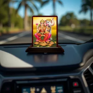 Car Desk/Table Top Goddess Lakshmi Wooden Photo Stand 3x4 Inches, Compact & Stylish Spiritual Display For Car, Home & Office (Pack Of 1) (F14556) Car Desk/Table Top Goddess Lakshmi Wooden Photo Stand 3x4 Inches, Compact & Stylish Spiritual Display For Car, Home & Office (Pack Of 1) (F14556)