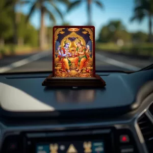 Car Desk/Table Top Lord Vishnu Lakshmi Wooden Photo Stand 3x4 Inches, Compact & Stylish Spiritual Display For Car, Home & Office (Pack Of 1) (F14565) Car Desk/Table Top Lord Vishnu Lakshmi Wooden Photo Stand 3x4 Inches, Compact & Stylish Spiritual Display For Car, Home & Office (Pack Of 1) (F14565)
