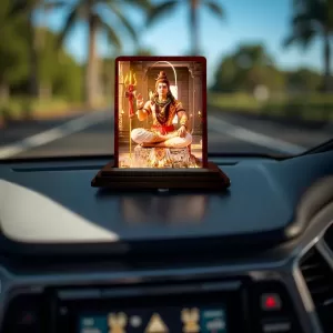 Car Desk/Table Top Lord Shiva Wooden Photo Stand 3x4 Inches, Compact & Stylish Spiritual Display For Car, Home & Office (Pack Of 1) (F14574) Car Desk/Table Top Lord Shiva Wooden Photo Stand 3x4 Inches, Compact & Stylish Spiritual Display For Car, Home & Office (Pack Of 1) (F14574)