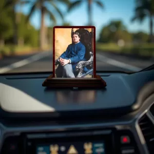 Car Desk/Table Top Swami Vivekananda Wooden Photo Stand 3x4 Inches, Compact & Stylish Spiritual Display For Car, Home & Office (Pack Of 1) (F14582) Car Desk/Table Top Swami Vivekananda Wooden Photo Stand 3x4 Inches, Compact & Stylish Spiritual Display For Car, Home & Office (Pack Of 1) (F14582)