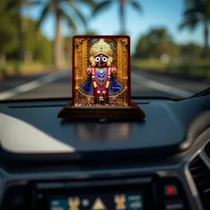 Car Desk/Table Top Lord Jagannath Wooden Photo Stand 3x4 Inches, Compact & Stylish Spiritual Display For Car, Home & Office (Pack Of 1) (F14587) Car Desk/Table Top Lord Jagannath Wooden Photo Stand 3x4 Inches, Compact & Stylish Spiritual Display For Car, Home & Office (Pack Of 1) (F14587)
