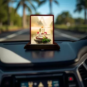 Car Desk/Table Top Shiva Lingam Wooden Photo Stand 3x4 Inches, Compact & Stylish Spiritual Display For Car, Home & Office (Pack Of 1) (F14606) Car Desk/Table Top Shiva Lingam Wooden Photo Stand 3x4 Inches, Compact & Stylish Spiritual Display For Car, Home & Office (Pack Of 1) (F14606)