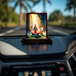 Car Desk/Table Top Lord Shiva Wooden Photo Stand 3x4 Inches, Compact & Stylish Spiritual Display For Car, Home & Office (Pack Of 1) (F14626) Car Desk/Table Top Lord Shiva Wooden Photo Stand 3x4 Inches, Compact & Stylish Spiritual Display For Car, Home & Office (Pack Of 1) (F14626)