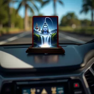 Car Desk/Table Top Lord Shiva Wooden Photo Stand 3x4 Inches, Compact & Stylish Spiritual Display For Car, Home & Office (Pack Of 1) (F14627) Car Desk/Table Top Lord Shiva Wooden Photo Stand 3x4 Inches, Compact & Stylish Spiritual Display For Car, Home & Office (Pack Of 1) (F14627)
