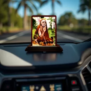 Car Desk/Table Top Jagadguru Chandrashekarendra Saraswati Wooden Photo Stand 3x4 Inches, Compact & Stylish Spiritual Display For Car, Home & Office (Pack Of 1) (F14631) Car Desk/Table Top Jagadguru Chandrashekarendra Saraswati Wooden Photo Stand 3x4 Inches, Compact & Stylish Spiritual Display For Car, Home & Office (Pack Of 1) (F14631)