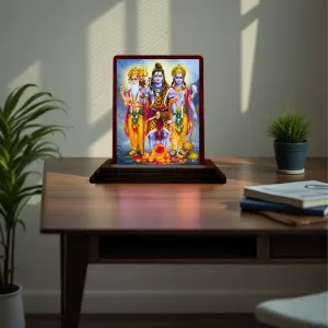 Car Desk/Table Top Lord Shankar Wooden Photo Stand 3x4 Inches, Compact & Stylish Spiritual Display For Car, Home & Office (Pack Of 1) (F15062) Car Desk/Table Top Lord Shankar Wooden Photo Stand 3x4 Inches, Compact & Stylish Spiritual Display For Car, Home & Office (Pack Of 1) (F15062)