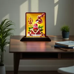 Car Desk/Table Top Mahadev Wooden Photo Stand 3x4 Inches, Compact & Stylish Spiritual Display For Car, Home & Office (Pack Of 1) (F15063) Car Desk/Table Top Mahadev Wooden Photo Stand 3x4 Inches, Compact & Stylish Spiritual Display For Car, Home & Office (Pack Of 1) (F15063)