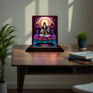 Car Desk/Table Top Lord Shankar Wooden Photo Stand 3x4 Inches, Compact & Stylish Spiritual Display For Car, Home & Office (Pack Of 1) (F15067) Car Desk/Table Top Lord Shankar Wooden Photo Stand 3x4 Inches, Compact & Stylish Spiritual Display For Car, Home & Office (Pack Of 1) (F15067)