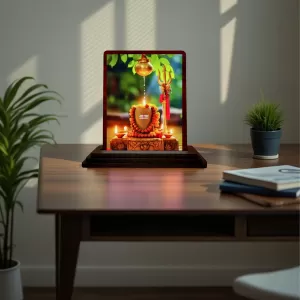 Car Desk/Table Top Mahadev Wooden Photo Stand 3x4 Inches, Compact & Stylish Spiritual Display For Car, Home & Office (Pack Of 1) (F15068) Car Desk/Table Top Mahadev Wooden Photo Stand 3x4 Inches, Compact & Stylish Spiritual Display For Car, Home & Office (Pack Of 1) (F15068)