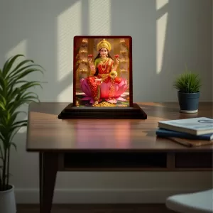 Car Desk/Table Top Maa Laxmi Wooden Photo Stand 3x4 Inches, Compact & Stylish Spiritual Display For Car, Home & Office (Pack Of 1) (F15070) Car Desk/Table Top Maa Laxmi Wooden Photo Stand 3x4 Inches, Compact & Stylish Spiritual Display For Car, Home & Office (Pack Of 1) (F15070)