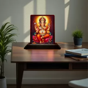 Car Desk/Table Top Lord Ganesha Wooden Photo Stand 3x4 Inches, Compact & Stylish Spiritual Display For Car, Home & Office (Pack Of 1) (F15074) Car Desk/Table Top Lord Ganesha Wooden Photo Stand 3x4 Inches, Compact & Stylish Spiritual Display For Car, Home & Office (Pack Of 1) (F15074)