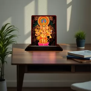Car Desk/Table Top Lord Ganesha Wooden Photo Stand 3x4 Inches, Compact & Stylish Spiritual Display For Car, Home & Office (Pack Of 1) (F15075) Car Desk/Table Top Lord Ganesha Wooden Photo Stand 3x4 Inches, Compact & Stylish Spiritual Display For Car, Home & Office (Pack Of 1) (F15075)