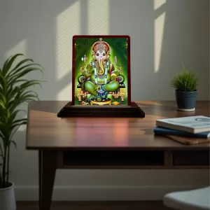 Car Desk/Table Top Lord Ganesha Wooden Photo Stand 3x4 Inches, Compact & Stylish Spiritual Display For Car, Home & Office (Pack Of 1) (F15077) Car Desk/Table Top Lord Ganesha Wooden Photo Stand 3x4 Inches, Compact & Stylish Spiritual Display For Car, Home & Office (Pack Of 1) (F15077)