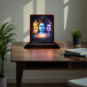 Car Desk/Table Top Lord Shiva Wooden Photo Stand 3x4 Inches, Compact & Stylish Spiritual Display For Car, Home & Office (Pack Of 1) (F15081) Car Desk/Table Top Lord Shiva Wooden Photo Stand 3x4 Inches, Compact & Stylish Spiritual Display For Car, Home & Office (Pack Of 1) (F15081)