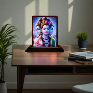 Car Desk/Table Top Lord Datta Wooden Photo Stand 3x4 Inches, Compact & Stylish Spiritual Display For Car, Home & Office (Pack Of 1) (F15082) Car Desk/Table Top Lord Datta Wooden Photo Stand 3x4 Inches, Compact & Stylish Spiritual Display For Car, Home & Office (Pack Of 1) (F15082)
