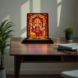 Car Desk/Table Top Maa Laxmi Wooden Photo Stand 3x4 Inches, Compact & Stylish Spiritual Display For Car, Home & Office (Pack Of 1) (F15084) Car Desk/Table Top Maa Laxmi Wooden Photo Stand 3x4 Inches, Compact & Stylish Spiritual Display For Car, Home & Office (Pack Of 1) (F15084)