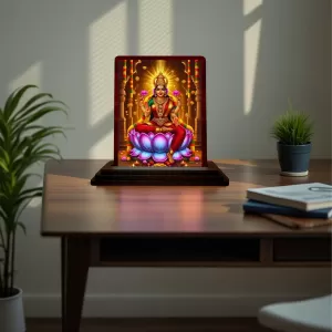 Car Desk/Table Top Maa Laxmi Wooden Photo Stand 3x4 Inches, Compact & Stylish Spiritual Display For Car, Home & Office (Pack Of 1) (F15085) Car Desk/Table Top Maa Laxmi Wooden Photo Stand 3x4 Inches, Compact & Stylish Spiritual Display For Car, Home & Office (Pack Of 1) (F15085)