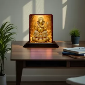 Car Desk/Table Top Lord Ganesha Wooden Photo Stand 3x4 Inches, Compact & Stylish Spiritual Display For Car, Home & Office (Pack Of 1) (F15089) Car Desk/Table Top Lord Ganesha Wooden Photo Stand 3x4 Inches, Compact & Stylish Spiritual Display For Car, Home & Office (Pack Of 1) (F15089)