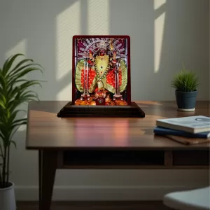 Car Desk/Table Top Maa Kali Wooden Photo Stand 3x4 Inches, Compact & Stylish Spiritual Display For Car, Home & Office (Pack Of 1) (F15094) Car Desk/Table Top Maa Kali Wooden Photo Stand 3x4 Inches, Compact & Stylish Spiritual Display For Car, Home & Office (Pack Of 1) (F15094)