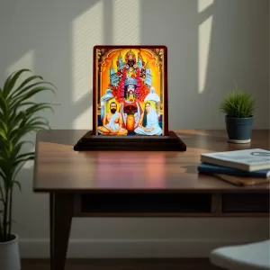 Car Desk/Table Top Kali Maa With Sri Ramakrishna Paramahamsa And Maa Sarada Devi Wooden Photo Stand 3x4 Inches, Compact & Stylish Spiritual Display For Car, Home & Office (Pack Of 1) (F15095) Car Desk/Table Top Kali Maa With Sri Ramakrishna Paramahamsa And Maa Sarada Devi Wooden Photo Stand 3x4 Inches, Compact & Stylish Spiritual Display For Car, Home & Office (Pack Of 1) (F15095)