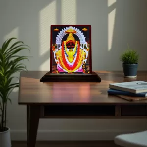 Car Desk/Table Top Maa Kali Wooden Photo Stand 3x4 Inches, Compact & Stylish Spiritual Display For Car, Home & Office (Pack Of 1) (F15096) Car Desk/Table Top Maa Kali Wooden Photo Stand 3x4 Inches, Compact & Stylish Spiritual Display For Car, Home & Office (Pack Of 1) (F15096)