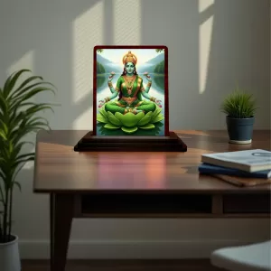 Car Desk/Table Top Goddess Lakshmi Wooden Photo Stand 3x4 Inches, Compact & Stylish Spiritual Display For Car, Home & Office (Pack Of 1) (F15135) Car Desk/Table Top Goddess Lakshmi Wooden Photo Stand 3x4 Inches, Compact & Stylish Spiritual Display For Car, Home & Office (Pack Of 1) (F15135)