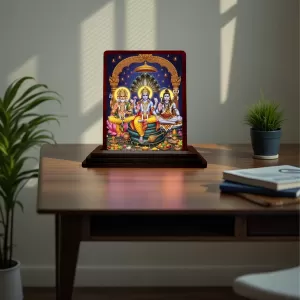 Car Desk/Table Top Lord Vishnu Wooden Photo Stand 3x4 Inches, Compact & Stylish Spiritual Display For Car, Home & Office (Pack Of 1) (F15138) Car Desk/Table Top Lord Vishnu Wooden Photo Stand 3x4 Inches, Compact & Stylish Spiritual Display For Car, Home & Office (Pack Of 1) (F15138)