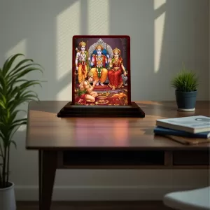 Car Desk/Table Top Lord Ram Siya Wooden Photo Stand 3x4 Inches, Compact & Stylish Spiritual Display For Car, Home & Office (Pack Of 1) (F15144) Car Desk/Table Top Lord Ram Siya Wooden Photo Stand 3x4 Inches, Compact & Stylish Spiritual Display For Car, Home & Office (Pack Of 1) (F15144)