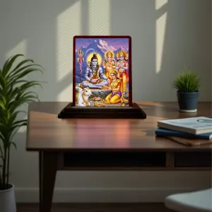 Car Desk/Table Top Lord Shankar Wooden Photo Stand 3x4 Inches, Compact & Stylish Spiritual Display For Car, Home & Office (Pack Of 1) (F15145) Car Desk/Table Top Lord Shankar Wooden Photo Stand 3x4 Inches, Compact & Stylish Spiritual Display For Car, Home & Office (Pack Of 1) (F15145)