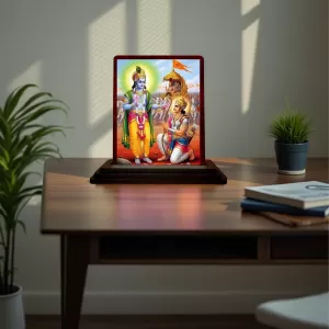 Car Desk/Table Top Lord Ram Wooden Photo Stand 3x4 Inches, Compact & Stylish Spiritual Display For Car, Home & Office (Pack Of 1) (F15147) Car Desk/Table Top Lord Ram Wooden Photo Stand 3x4 Inches, Compact & Stylish Spiritual Display For Car, Home & Office (Pack Of 1) (F15147)