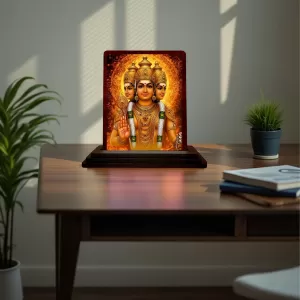 Car Desk/Table Top Lord Shubramanya Wooden Photo Stand 3x4 Inches, Compact & Stylish Spiritual Display For Car, Home & Office (Pack Of 1) (F15157) Car Desk/Table Top Lord Shubramanya Wooden Photo Stand 3x4 Inches, Compact & Stylish Spiritual Display For Car, Home & Office (Pack Of 1) (F15157)