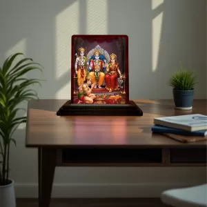 Car Desk/Table Top Lord RamSiya Wooden Photo Stand 3x4 Inches, Compact & Stylish Spiritual Display For Car, Home & Office (Pack Of 1) (F15192) Car Desk/Table Top Lord RamSiya Wooden Photo Stand 3x4 Inches, Compact & Stylish Spiritual Display For Car, Home & Office (Pack Of 1) (F15192)