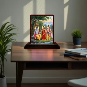 Car Desk/Table Top Lord RamSiya Wooden Photo Stand 3x4 Inches, Compact & Stylish Spiritual Display For Car, Home & Office (Pack Of 1) (F15193) Car Desk/Table Top Lord RamSiya Wooden Photo Stand 3x4 Inches, Compact & Stylish Spiritual Display For Car, Home & Office (Pack Of 1) (F15193)