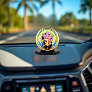 Car Desk/Table Top Vishwa Karma Metal Golden Photo Stand 2x2 Inches, Compact & Stylish Spiritual Display For Car, Home & Office (Pack Of 1) (F18497) Car Desk/Table Top Vishwa Karma Metal Golden Photo Stand 2x2 Inches, Compact & Stylish Spiritual Display For Car, Home & Office (Pack Of 1) (F18497)